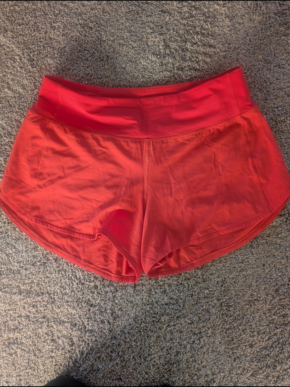 Lululemon Red Speed Shorts Size 8 Running Shorts 4" Inseam